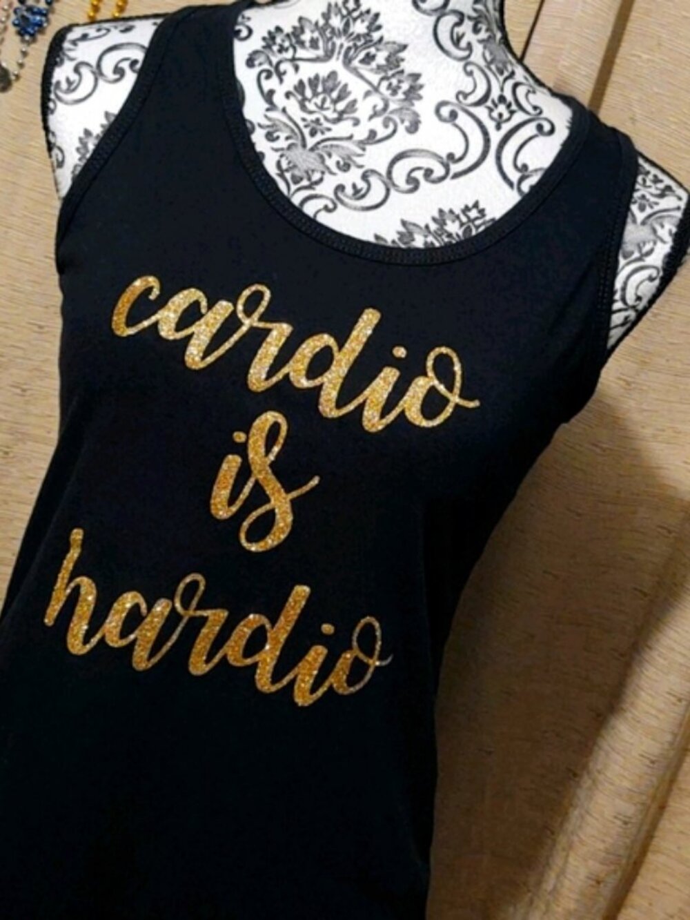 "Cardio is Hardio" Statement Tank Top Med
